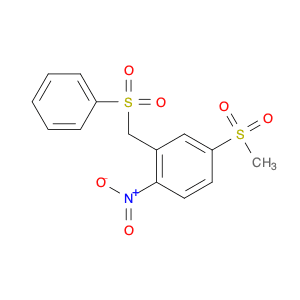 Benzene, 4-(methylsulfonyl)-1-nitro-2-[(phenylsulfonyl)methyl]-