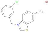 Benzothiazolium, 3-[(3-chlorophenyl)methyl]-6-methyl-, bromide