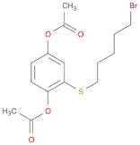 1,4-Benzenediol, 2-[(5-bromopentyl)thio]-, diacetate