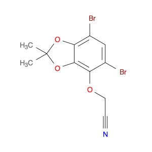 Acetonitrile, [(5,7-dibromo-2,2-dimethyl-1,3-benzodioxol-4-yl)oxy]-