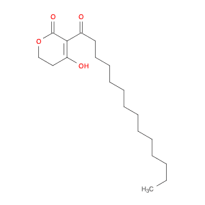 2H-Pyran-2-one, 5,6-dihydro-4-hydroxy-3-(1-oxotetradecyl)-