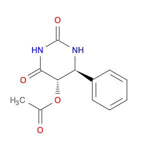 2,4(1H,3H)-Pyrimidinedione, 5-(acetyloxy)dihydro-6-phenyl-, trans-
