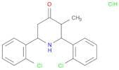 4-Piperidinone, 2,6-bis(2-chlorophenyl)-3-methyl-, hydrochloride