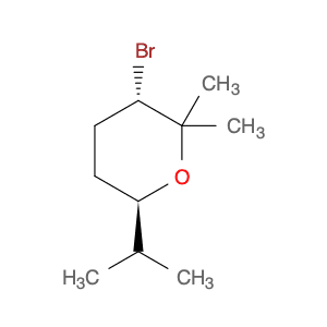 2H-Pyran, 3-bromotetrahydro-2,2-dimethyl-6-(1-methylethyl)-, trans-