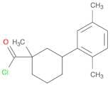 Cyclohexanecarbonyl chloride, 3-(2,5-dimethylphenyl)-1-methyl-