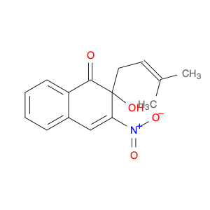 1(2H)-Naphthalenone, 2-hydroxy-2-(3-methyl-2-butenyl)-3-nitro-