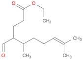 8-Decenoic acid, 4-formyl-5,9-dimethyl-, ethyl ester