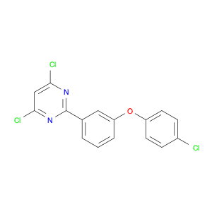 Pyrimidine, 4,6-dichloro-2-[3-(4-chlorophenoxy)phenyl]-