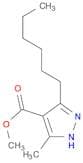 1H-Pyrazole-4-carboxylic acid, 3-hexyl-5-methyl-, methyl ester