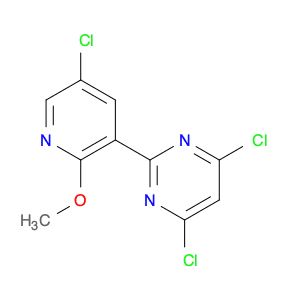 Pyrimidine, 4,6-dichloro-2-(5-chloro-2-methoxy-3-pyridinyl)-