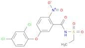 Benzamide, 5-(2,4-dichlorophenoxy)-N-(ethylsulfonyl)-2-nitro-