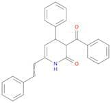2(1H)-Pyridinone, 3-benzoyl-3,4-dihydro-4-phenyl-6-(2-phenylethenyl)-