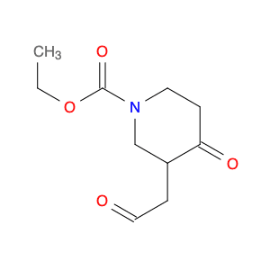 1-Piperidinecarboxylic acid, 4-oxo-3-(2-oxoethyl)-, ethyl ester