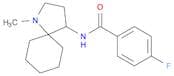 Benzamide, 4-fluoro-N-(1-methyl-1-azaspiro[4.5]dec-4-yl)-