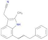 1H-Indole-3-acetonitrile, 2-methyl-7-(3-phenyl-1-propenyl)-