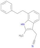 1H-Indole-3-acetonitrile, 2-methyl-7-(2-phenylethyl)-