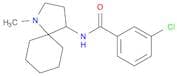 Benzamide, 3-chloro-N-(1-methyl-1-azaspiro[4.5]dec-4-yl)-