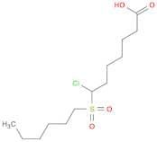 Heptanoic acid, 7-chloro-7-(hexylsulfonyl)-
