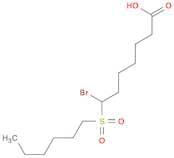 Heptanoic acid, 7-bromo-7-(hexylsulfonyl)-