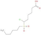 Hexanoic acid, 6-chloro-6-(hexylsulfonyl)-