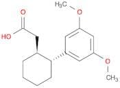 Cyclohexaneacetic acid, 2-(3,5-dimethoxyphenyl)-, trans-