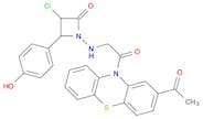 2-ACETYL-10-(((3-CHLORO-2-(4-HYDROXYPHENYL)-4-OXO-1-AZETIDINYL)AMINO)ACETYL)-10H-PHENOTHIAZINE