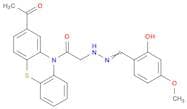 2-ACETYL-10-((((2-HYDROXY-4-METHOXYPHENYL)METHYLENE)HYDRAZINYL)ACETYL)-10H-PHENOTHIAZINE