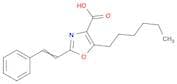 4-Oxazolecarboxylic acid, 5-hexyl-2-(2-phenylethenyl)-