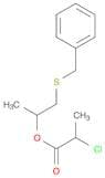 Propanoic acid, 2-chloro-, 1-methyl-2-[(phenylmethyl)thio]ethyl ester