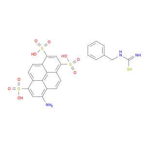 1,3,6-Pyrenetrisulfonic acid, 8-amino-, compd. with phenylmethylcarbamimidothioate (1:1)