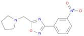 1,2,4-Oxadiazole, 3-(3-nitrophenyl)-5-(1-pyrrolidinylmethyl)-