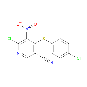 3-Pyridinecarbonitrile, 6-chloro-4-[(4-chlorophenyl)thio]-5-nitro-