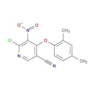 3-Pyridinecarbonitrile, 6-chloro-4-(2,4-dimethylphenoxy)-5-nitro-