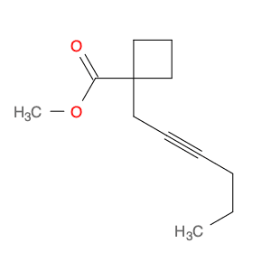 Cyclobutanecarboxylic acid, 1-(2-hexynyl)-, methyl ester