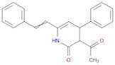 2(1H)-Pyridinone, 3-acetyl-3,4-dihydro-4-phenyl-6-(2-phenylethenyl)-