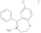 1,4-Benzoxazepinium, 7-chloro-2,3-dihydro-4-methyl-5-phenyl-, iodide