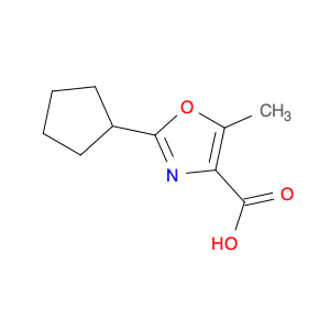4-Oxazolecarboxylic acid, 2-cyclopentyl-5-methyl-