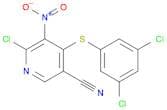 3-Pyridinecarbonitrile, 6-chloro-4-[(3,5-dichlorophenyl)thio]-5-nitro-