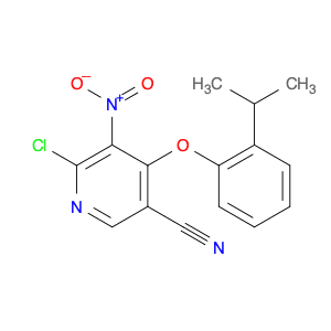 3-Pyridinecarbonitrile, 6-chloro-4-[2-(1-methylethyl)phenoxy]-5-nitro-