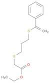 Acetic acid, [[3-[(1-phenylethenyl)thio]propyl]thio]-, ethyl ester
