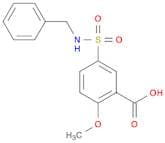 Benzoic acid, 2-methoxy-5-[[(phenylmethyl)amino]sulfonyl]-