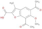 2-Benzofurancarboxylic acid, 5,7-diacetyl-6-methoxy-3-methyl-