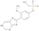 Ethanesulfonic acid, 3-methoxy-4-(1H-purin-8-yl)phenyl ester