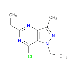 1H-Pyrazolo[4,3-d]pyrimidine, 7-chloro-1,5-diethyl-3-methyl-