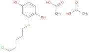 1,4-Benzenediol, 2-[(5-chloropentyl)thio]-, diacetate