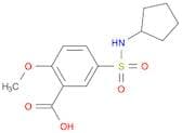 Benzoic acid, 5-[(cyclopentylamino)sulfonyl]-2-methoxy-