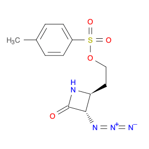2-Azetidinone, 3-azido-4-[2-[[(4-methylphenyl)sulfonyl]oxy]ethyl]-, trans-