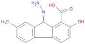 9H-Fluorene-1-carboxylic acid, 9-hydrazono-2-hydroxy-7-methyl-