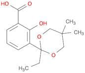 Benzoic acid, 3-(2-ethyl-5,5-dimethyl-1,3-dioxan-2-yl)-2-hydroxy-