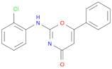4H-1,3-Oxazin-4-one, 2-[(2-chlorophenyl)amino]-6-phenyl-